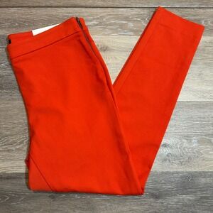 Ann Taylor The Chelsea Skinny Ankle Pants Red Bi‎ Stretch Higher Rise Size 8